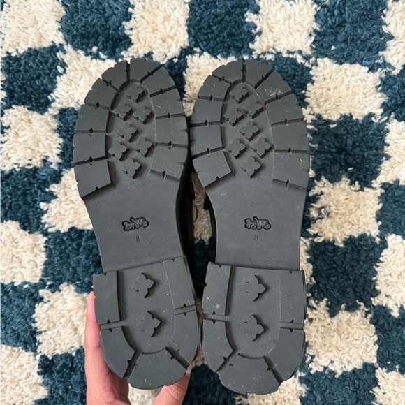 Coach Ruthie black leather chunky platform loafers - Picture 6 of 14